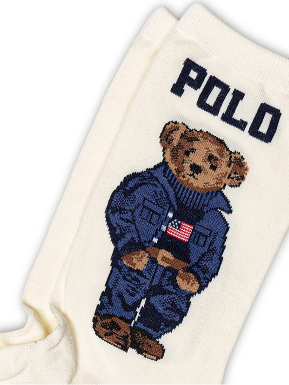 Polo by Ralph Lauren Americana Bear Crew Socks - ivory - Picture 5 of 6